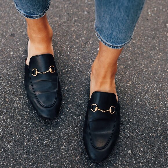 Gucci Princetown Black Gold Hardware Horsebit Mules Classic Blogger Loafers 36 - Picture 13 of 13